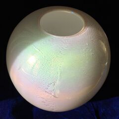 【訳あり】KURATA Craft Glass オパールカラーの花瓶 花器 フラワーベース オブジェ ハンドメイドの画像