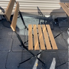 無料で差し上げます。イケア　IKEA　TÄRNÖ テルノー　ガーデンテーブル椅子セット　屋外用　バーベキューにも、　の画像