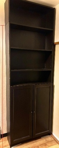 IKEAビリー ダークブラウン 下段扉付 12/4(水)までの引取◆1000円◆