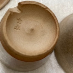 萩焼　急須、菓子鉢、湯呑み５個セットの画像