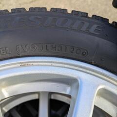 ダイハツ純正アルミ　155/65R14　アルミスタッドレスセット　ブリジストン　セリアル3120　うっすらイボ残しのバリ山です！の画像
