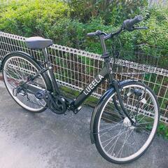 美品　自転車　六段階ギア、オートライト付き　