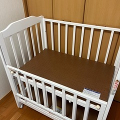KATOJI ミニベビーベッド　ホワイト　ハイタイプの画像
