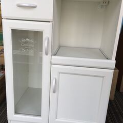 ○【通電確認済】レンジ台 スライド棚 コンセント付 キッチン収納...