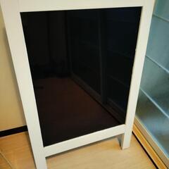 ブラックボード　白色木枠　中古