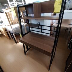 【C362】省スペースデスク ニトリ 茶の画像