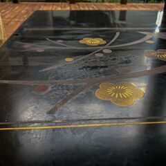 会津塗り 漆塗り座卓【中古】の画像