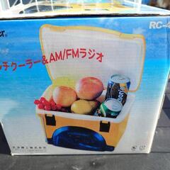 ミニクーラーボックス　AM FMラジオ　電池式　防災の画像