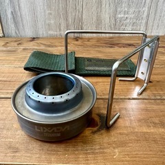 美品　チタン　アルコールストーブ　五徳　カトラリーセット