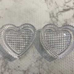 ▼値下げ▼ガラス小物入れ ハート型 店舗販売 南区花畑の画像