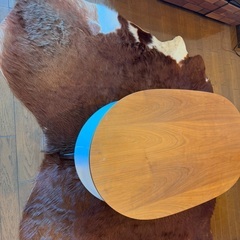 昇降式センターテーブル ウォールナットの画像