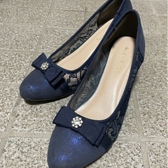 リボンパンプス　LLサイズ