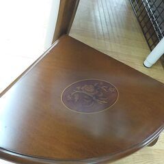 コンソールテーブル アンティーク調 高さ77×幅43cm コーナーテーブル 花台 木製 ブラウン 西岡店 の画像