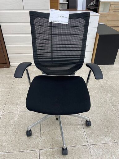 ★ジモティ割あり★  椅子 黒 H107×D47×W49 クリーニング済み TJ9879