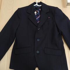130A上下ネクタイセット　フォーマル　スーツ　男の子　キッズ服の画像