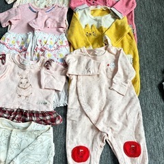Baby長袖カバーオール7枚70〜80㎝ 白のくま柄のみ80
