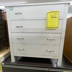 【ジモティ来店特価！！】　4段チェスト　ホワイト　J-11158