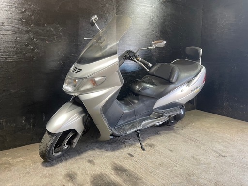 ★支払い総額3.8万円★走行テスト済み♪始動動画もあり♪スズキ スカイウェイブ250 CJ42 LEDヘッドライト！バックレスト付き！激安！高速も乗れる足に♪