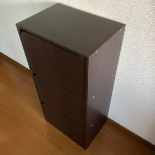 ★ﾆﾄﾘ 扉付カラーBOX 3段「美品」