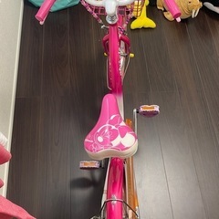 【お譲り先決定】ides/アイデス　幼児用自転車18インチ　ミニーデザイン の画像