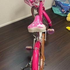 【お譲り先決定】ides/アイデス　幼児用自転車18インチ　ミニーデザイン の画像