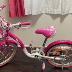 【お譲り先決定】ides/アイデス　幼児用自転車18インチ　ミニーデザイン の画像