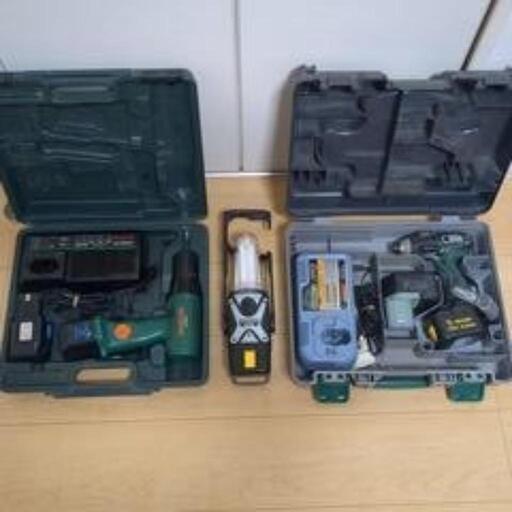 日立　12v　コードレス　インパクト+ドリル+　作業灯ランタン