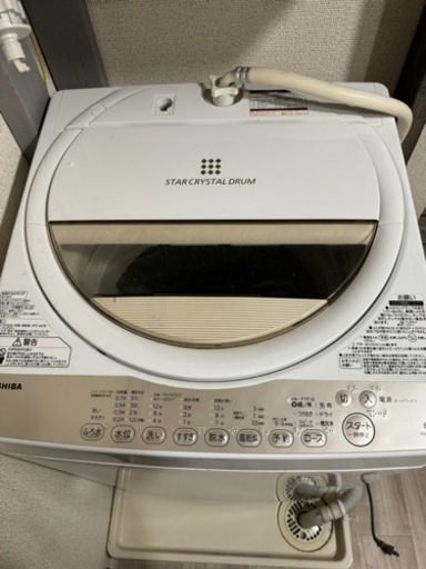 東芝洗濯機6kgパワフル浸透洗浄スピードコースWセンサー風乾燥機能付き