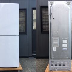 【動作確認済み・美品】　Haier/ハイアール　2020年製　218L　2ドア冷蔵庫　JR-NF218B　引き出し式クリアバスケット　冷凍冷蔵庫