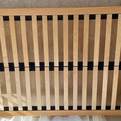 2023年10月購入品　無印良品　木製ベッドフレーム オーク材突板　セミダブル　ベッドフレームの画像