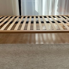 2023年10月購入品　無印良品　木製ベッドフレーム オーク材突板　セミダブル　ベッドフレームの画像