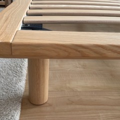 2023年10月購入品　無印良品　木製ベッドフレーム オーク材突板　セミダブル　ベッドフレームの画像