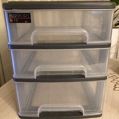 【お譲先決定】小物整理棚 ３段小物入れ 【文房具や事務用品入れに】
