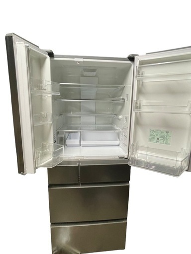 ジ1123-6 Panasonic ノンフロン冷凍冷蔵庫　NR-F488MEX-S形　2022年製