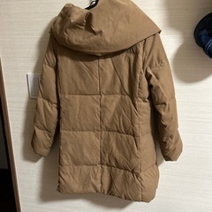 キャメル　ダウンコート  ボリューム襟の画像