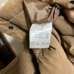 キャメル　ダウンコート  ボリューム襟の画像