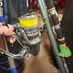 釣り竿ケース、竿、たもあみセットの画像