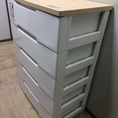 【極美品】 アイリスオーヤマ ウッドトップチェスト HG-725 ホワイト/ベアー 専用元箱付き　【糸島市内 送料無料】1123-4の画像