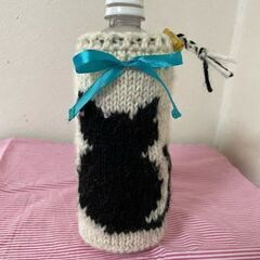 ペットボトルカバー　完全ハンドメイド　可愛い猫柄