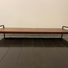 美品　サンワダイレクト　モニター台　天然木　