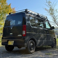 決まりました！【車検長い】DA64Wエブリーワゴン 黒 ルーフキャリア付 ※値下げ要相談の画像