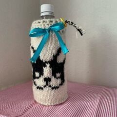 ペットボトルカバー　完全ハンドメイド　可愛いフレンチブル柄