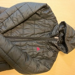 adidasフード付きロングジャケット