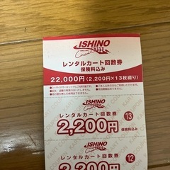 【受け渡し予約済み】愛知　石野サーキット　レンタルカート回数券　13枚綴りの画像