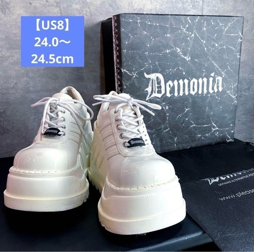 Demonia STOMP-08 White 厚底スニーカー US8 デモニア