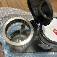 調味料入れ セット 砂糖 瓶 塩 入れ物 砂糖 塩 容器 ボトル300ml3点の画像