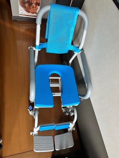 【取説付】ウチエ シャワーラクV シャワーキャリー 入浴用車椅子 介護用【ほぼ新品】