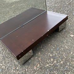 両面鏡 全身鏡 鏡 ミラー 全身ミラー　ウッド調 ウッド 木製 姿見の画像