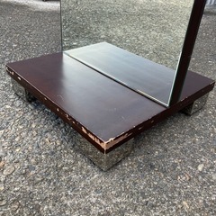 両面鏡 全身鏡 鏡 ミラー 全身ミラー　ウッド調 ウッド 木製 姿見の画像