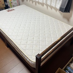 セミダブルベッド ベッド枠マットレスセット